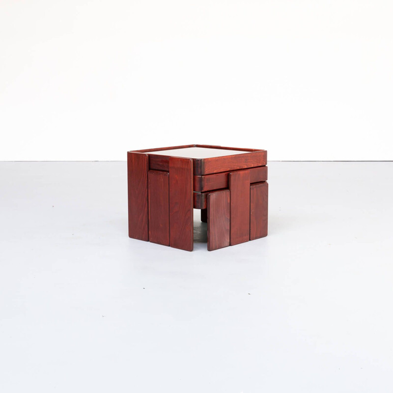 Vintage nesting tables for Cassina Gianfranco Frattini 1960s