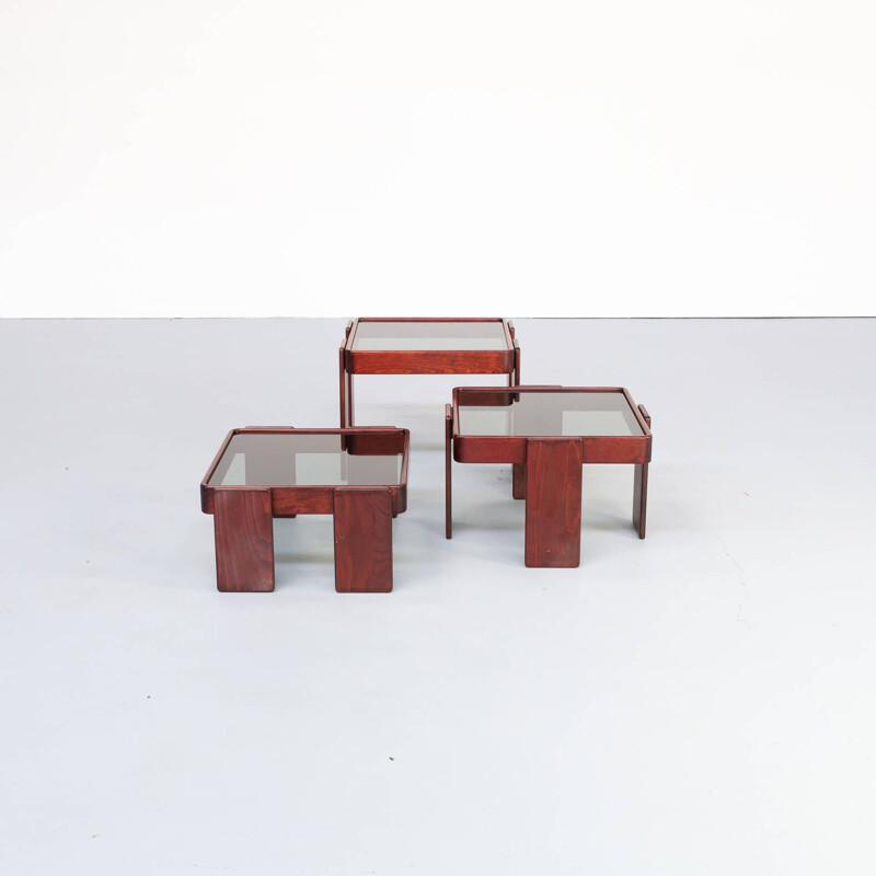 Vintage nesting tables for Cassina Gianfranco Frattini 1960s
