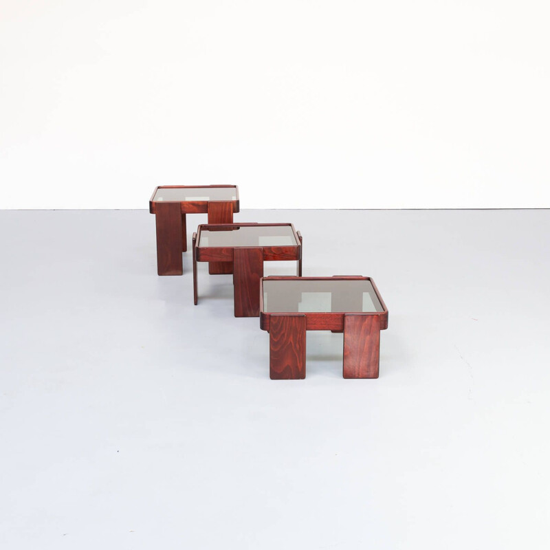 Vintage nesting tables for Cassina Gianfranco Frattini 1960s