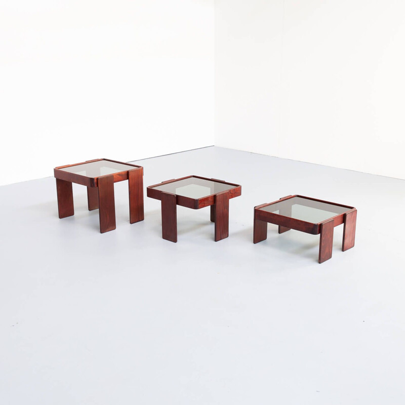 Vintage nesting tables for Cassina Gianfranco Frattini 1960s