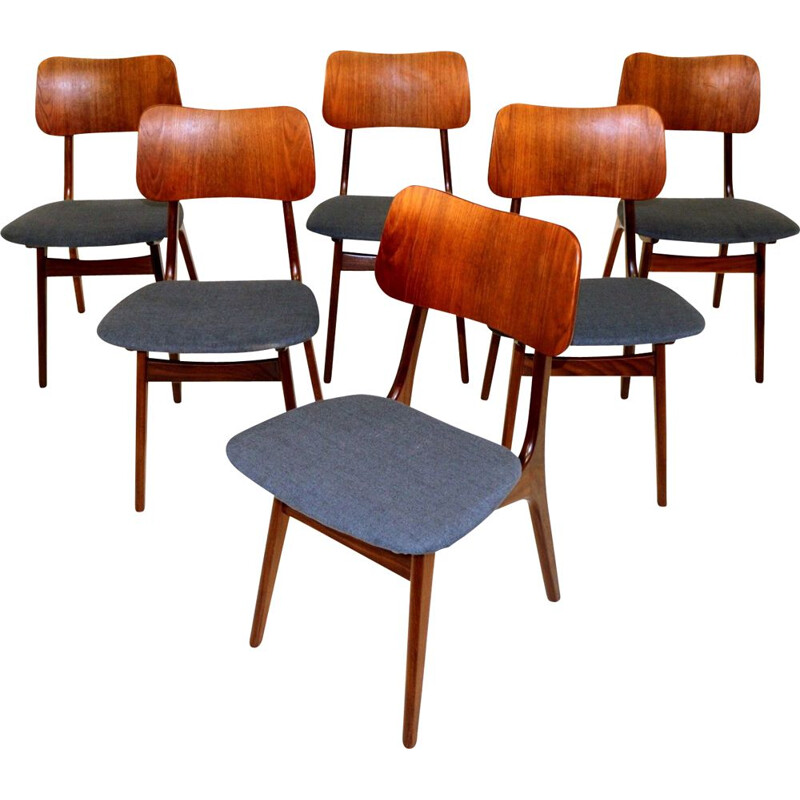 Set de 6 chaises vintage en teck, Ib Kofod Larsen, Danemark 1960