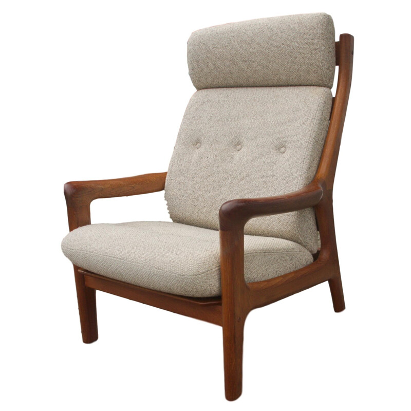 Mid Century Teak Armchair Loungechair Gustav Thams Vejen Upholstery Denmark 1960s