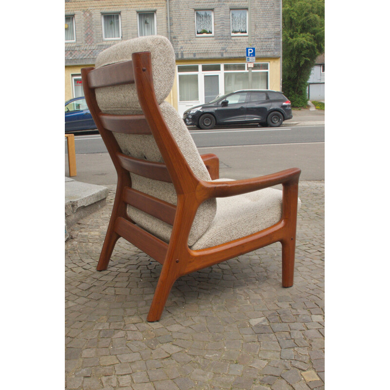 Mid Century Teak Armchair Loungechair Gustav Thams Vejen Upholstery Denmark 1960s