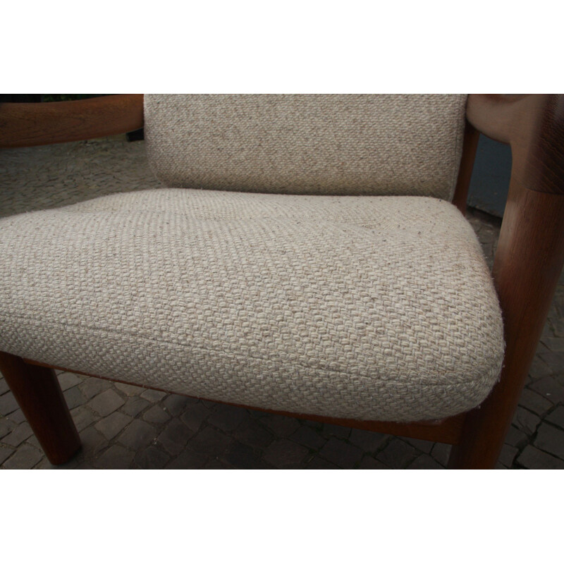 Mid Century Teak Armchair Loungechair Gustav Thams Vejen Upholstery Denmark 1960s