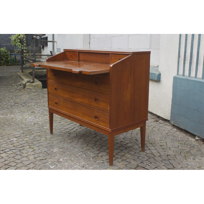 Mid Century Teak Secretary Chatol Riis Antonsen for Borge Hansen Denmark 1960s