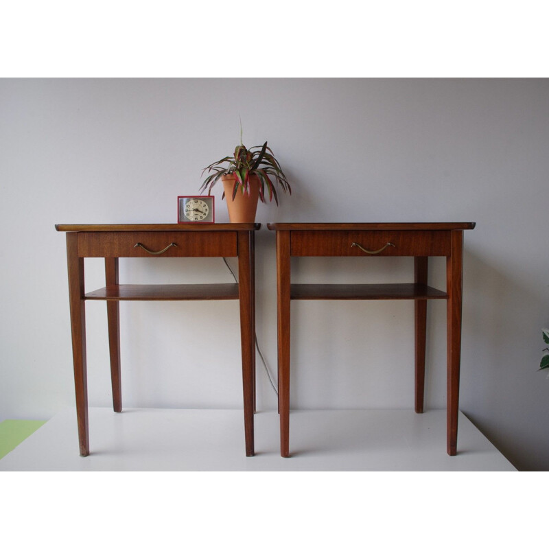 Vintage Bedside Tables Danish 1960s