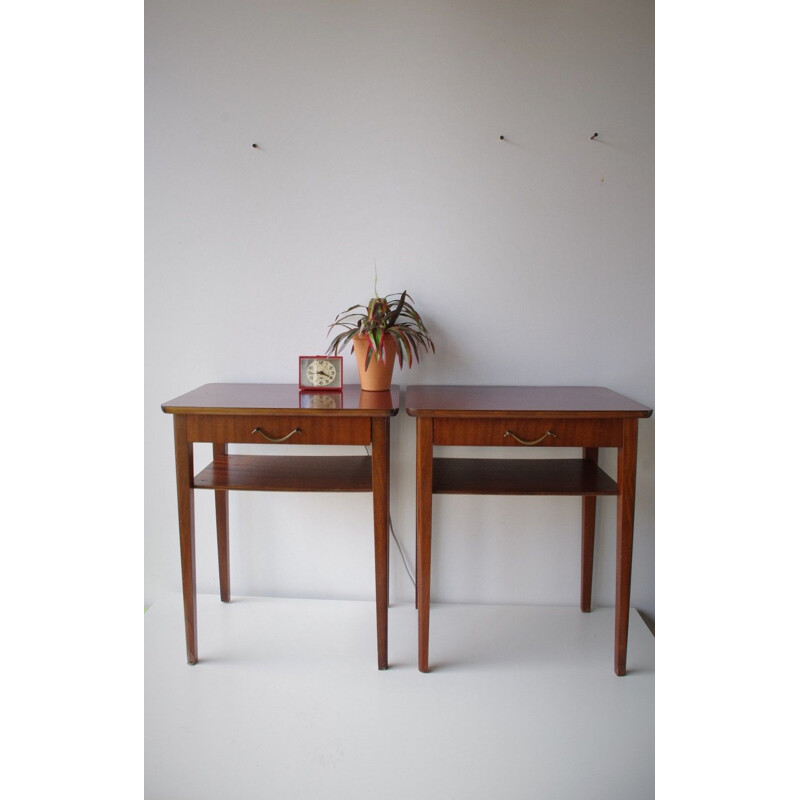 Vintage Bedside Tables Danish 1960s