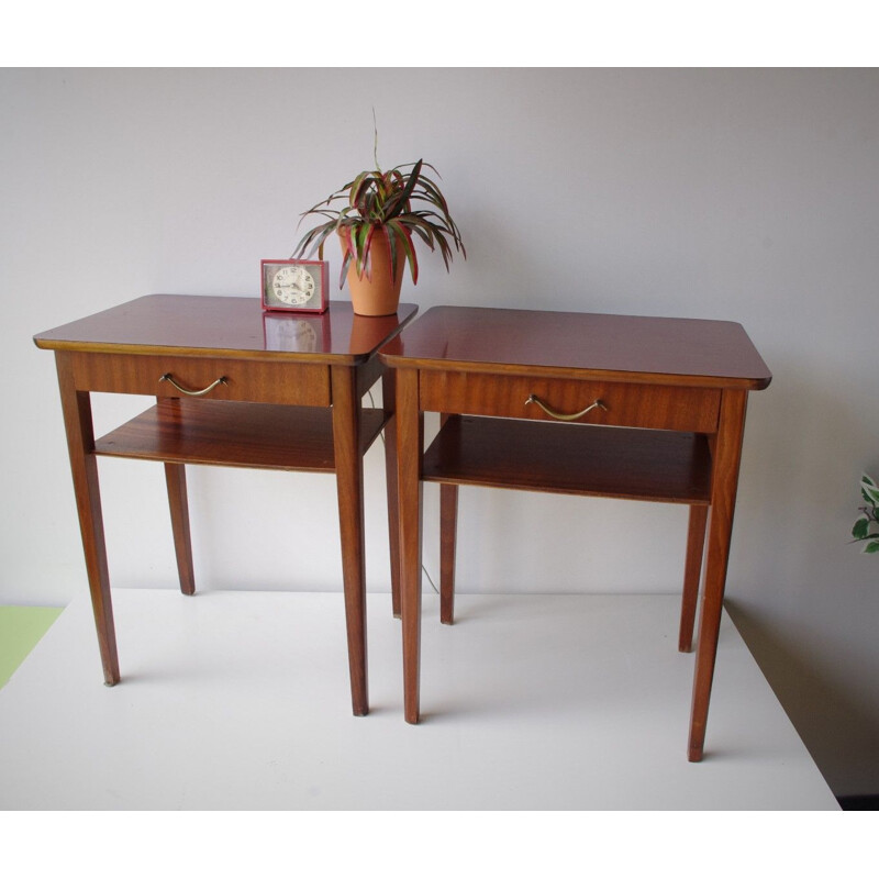Vintage Bedside Tables Danish 1960s