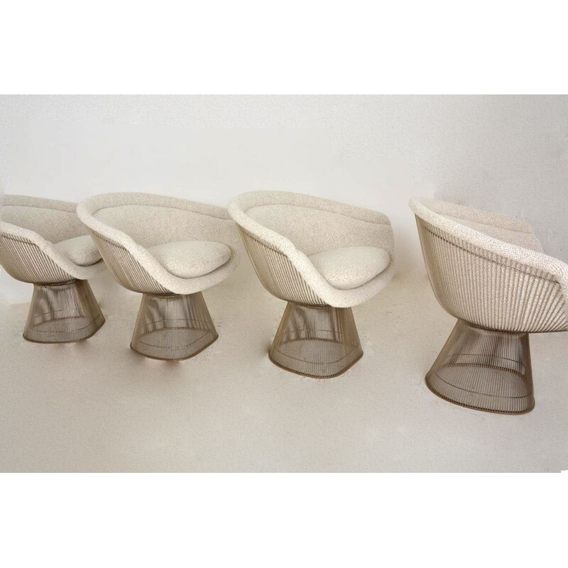 Suite de 4 vintage "Lounge Chair" par Warren Platner Pour Knoll, 1960