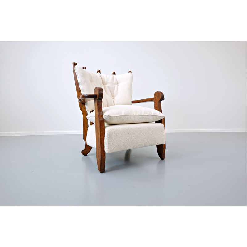 Vintage armchair Guillerme and Chambron 