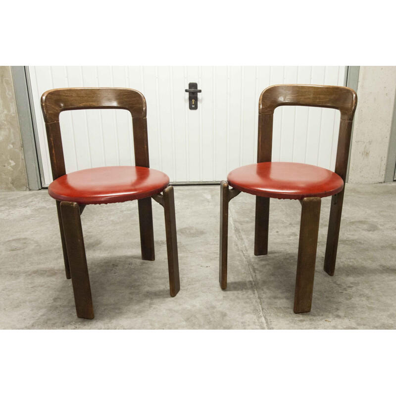 Pair of vintage chairs Bruno Rey 1970