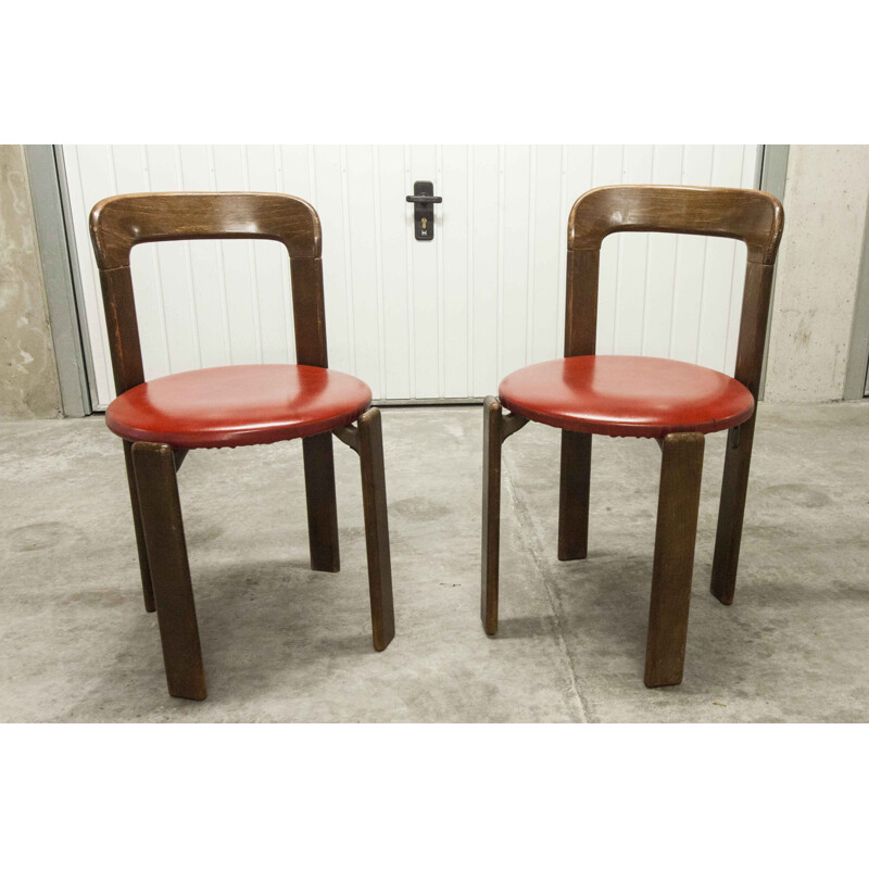 Paire de chaises vintage Bruno Rey 1970