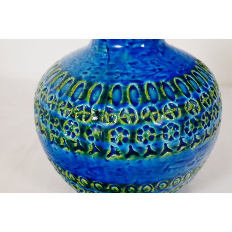 Vintage ceramic vase of shape 4811-19 Majolica Aldo Londi, Bitossi, Italy 1960