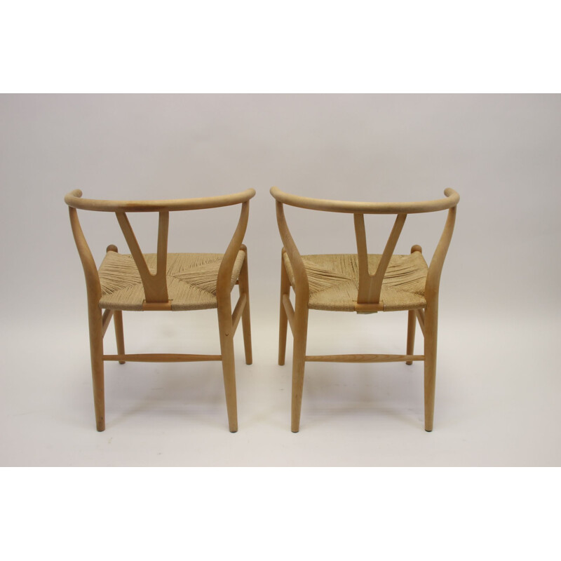 Fauteuil vintage CH 24 en chêne, Hans Wegner Wishbone