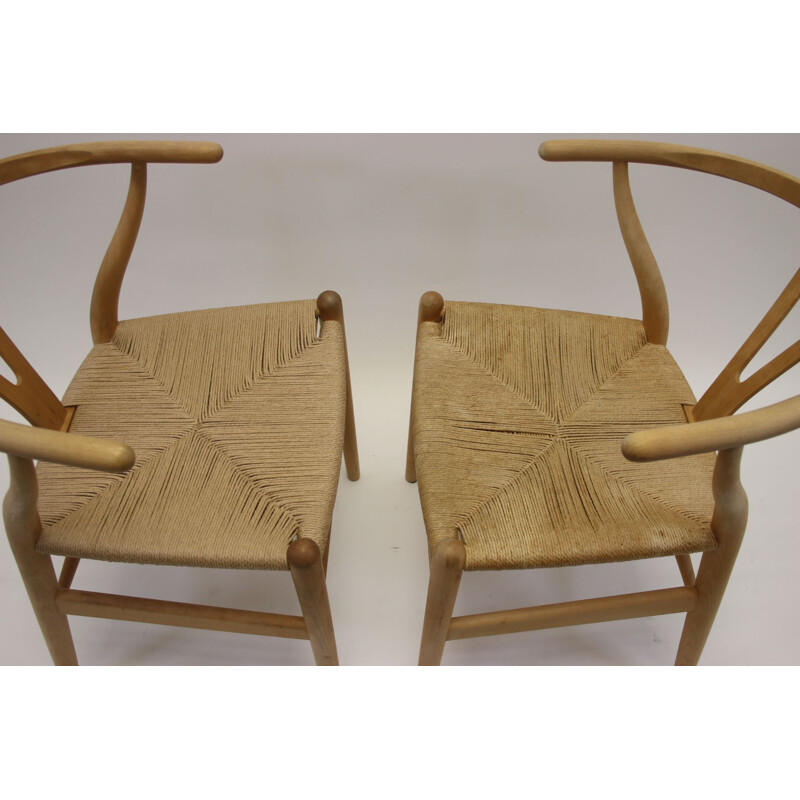 Fauteuil vintage CH 24 en chêne, Hans Wegner Wishbone