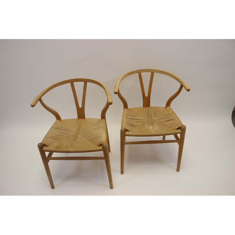 Fauteuil vintage CH 24 en chêne, Hans Wegner Wishbone