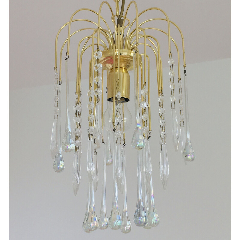 Vintage waterfall chandelier in Murano glass