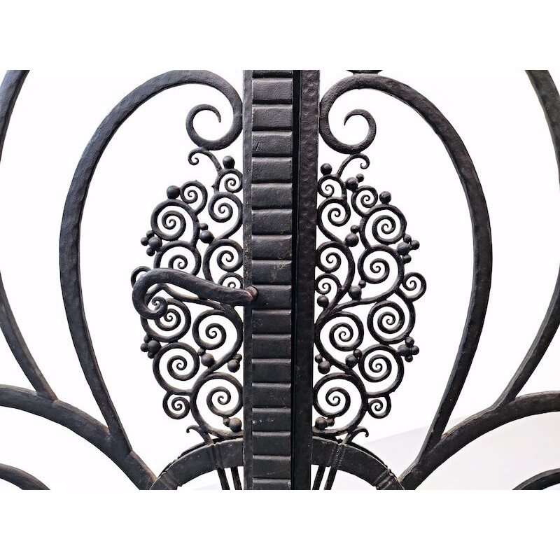 Vintage wrought iron grill, 1940