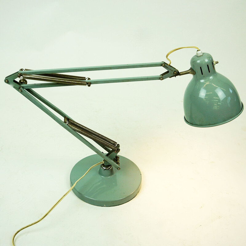 Vintage light blue table lamp by Jacobsen for Luxo Norway