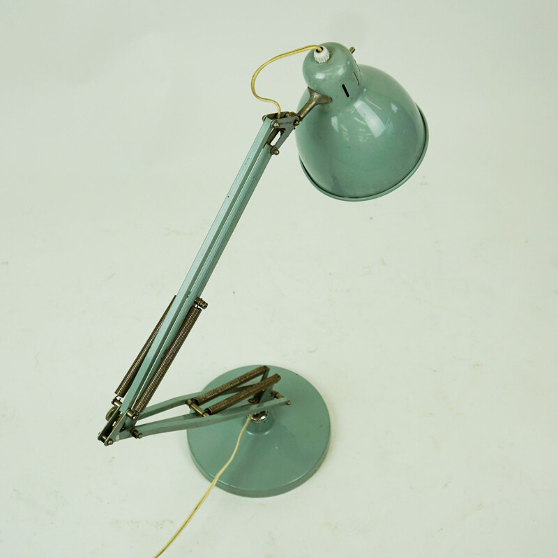 Vintage light blue table lamp by Jacobsen for Luxo Norway