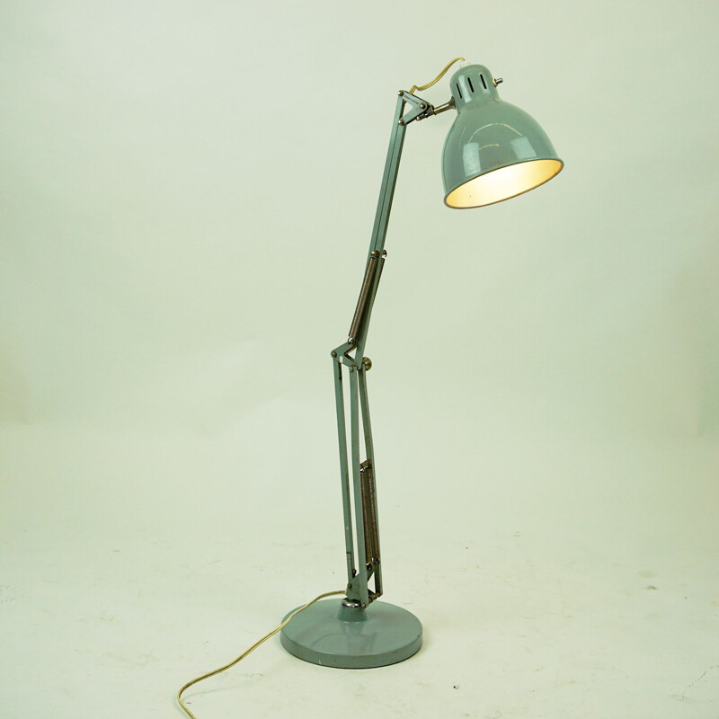 Vintage light blue table lamp by Jacobsen for Luxo Norway