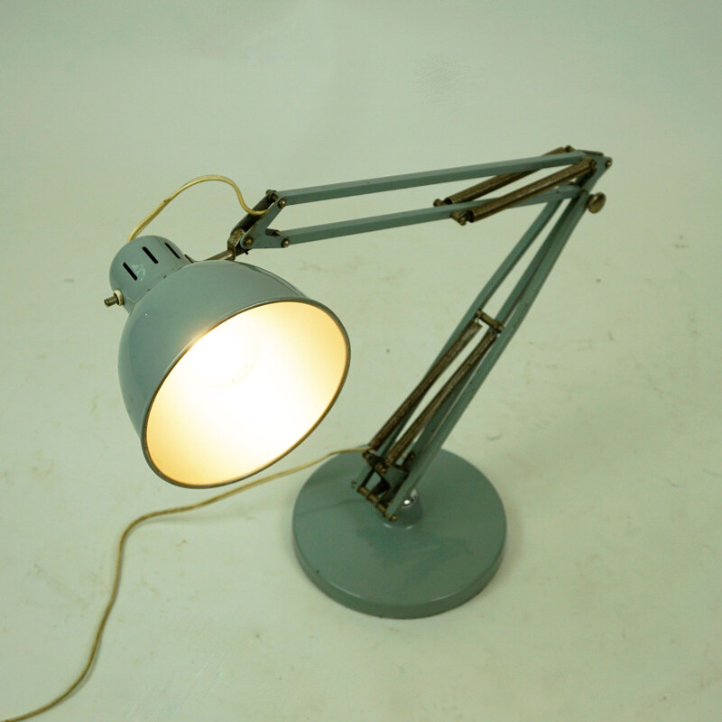 Vintage light blue table lamp by Jacobsen for Luxo Norway