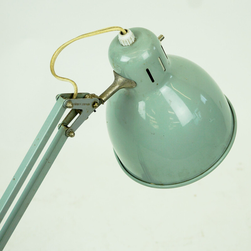 Vintage light blue table lamp by Jacobsen for Luxo Norway