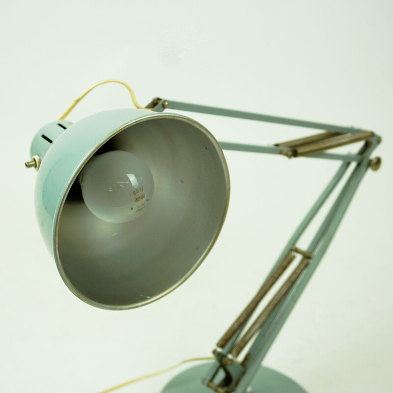 Vintage light blue table lamp by Jacobsen for Luxo Norway