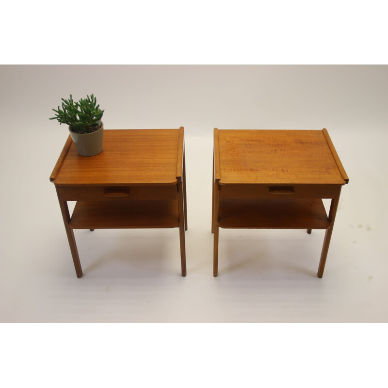 Pair of vintage bedside tables, Denmark 1960