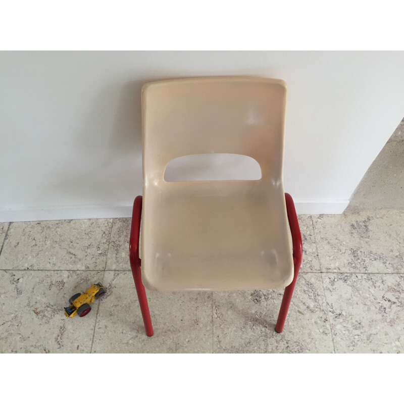 Sedia da scuola vintage per bambini