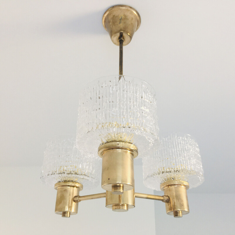 Vintage chandelier by Carl Fagerlund for Orrefors, Sweden, 1960