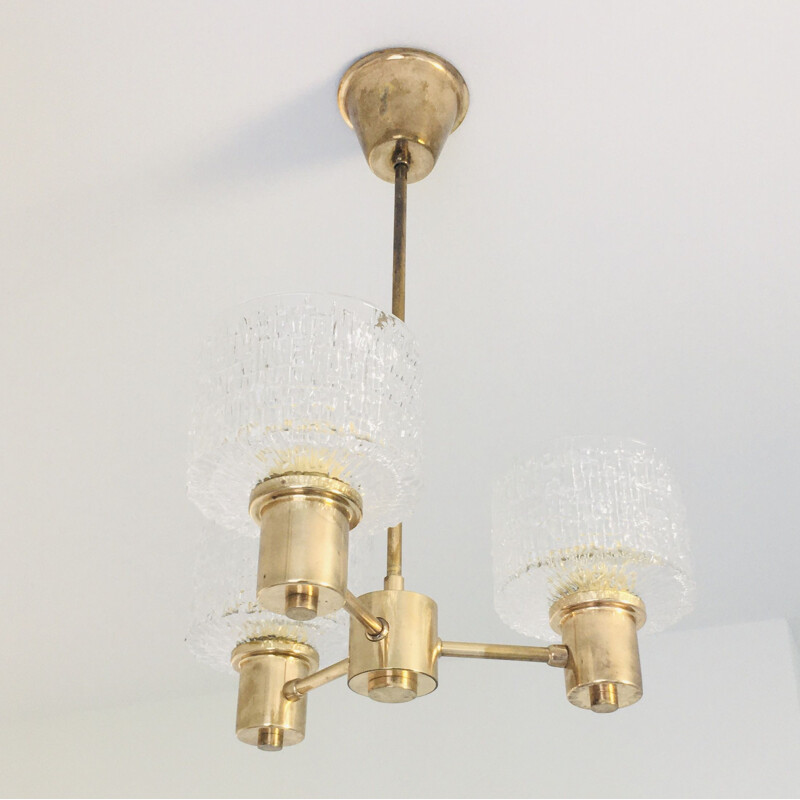 Vintage chandelier by Carl Fagerlund for Orrefors, Sweden, 1960