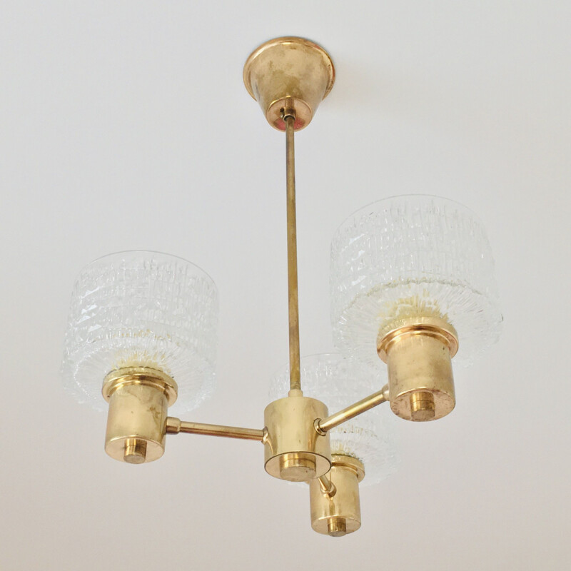 Vintage chandelier by Carl Fagerlund for Orrefors, Sweden, 1960