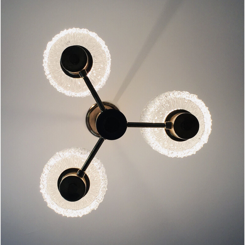 Vintage chandelier by Carl Fagerlund for Orrefors, Sweden, 1960