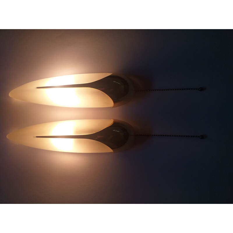 Pair of vintage wall lights, Italy 1970