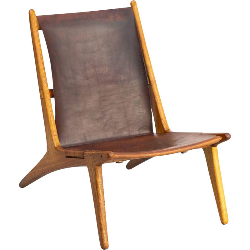 Chaise de chasse vintage modèle 204 par Luxus Uno & Östen Kristiansson 1950