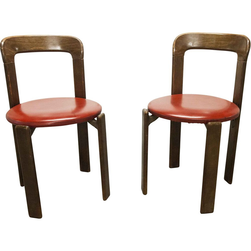 Pair of vintage chairs Bruno Rey 1970