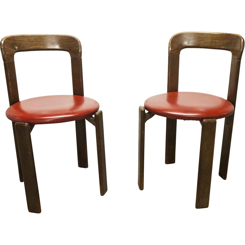 Paire de chaises vintage Bruno Rey 1970