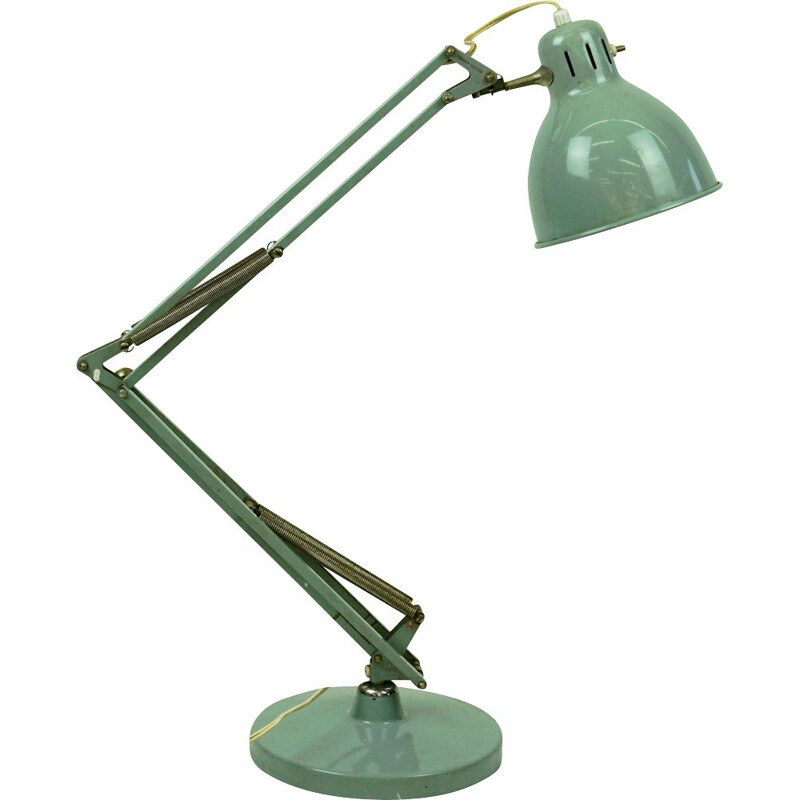 Vintage light blue table lamp by Jacobsen for Luxo Norway