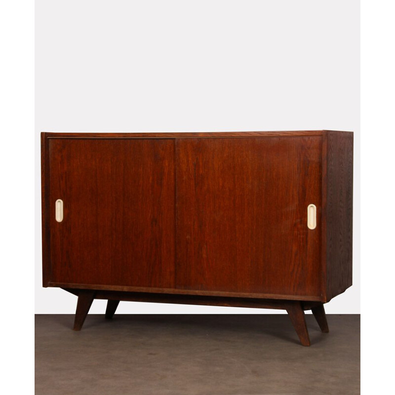 Vintage oak highboard, model U-452 by Jiri Jiroutek, 1960