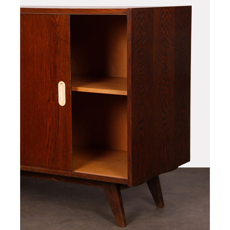 Vintage oak highboard, model U-452 by Jiri Jiroutek, 1960