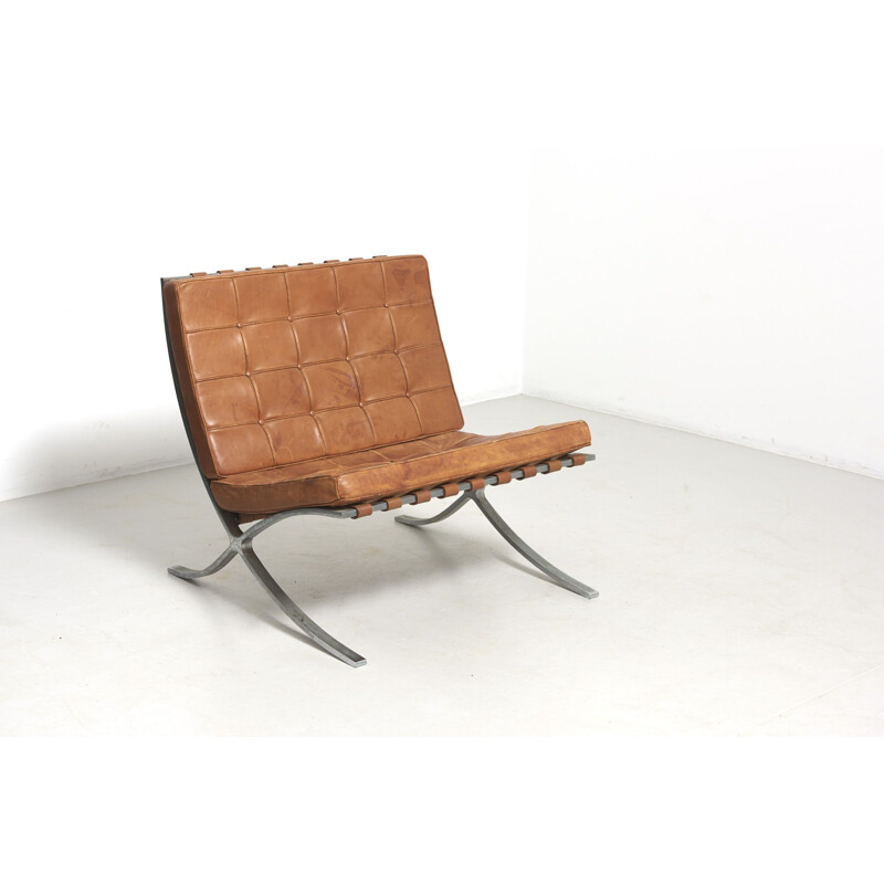 Vintage armchair "Barcelona", Mies Van der Rohe, Knoll International, Germany, 1960