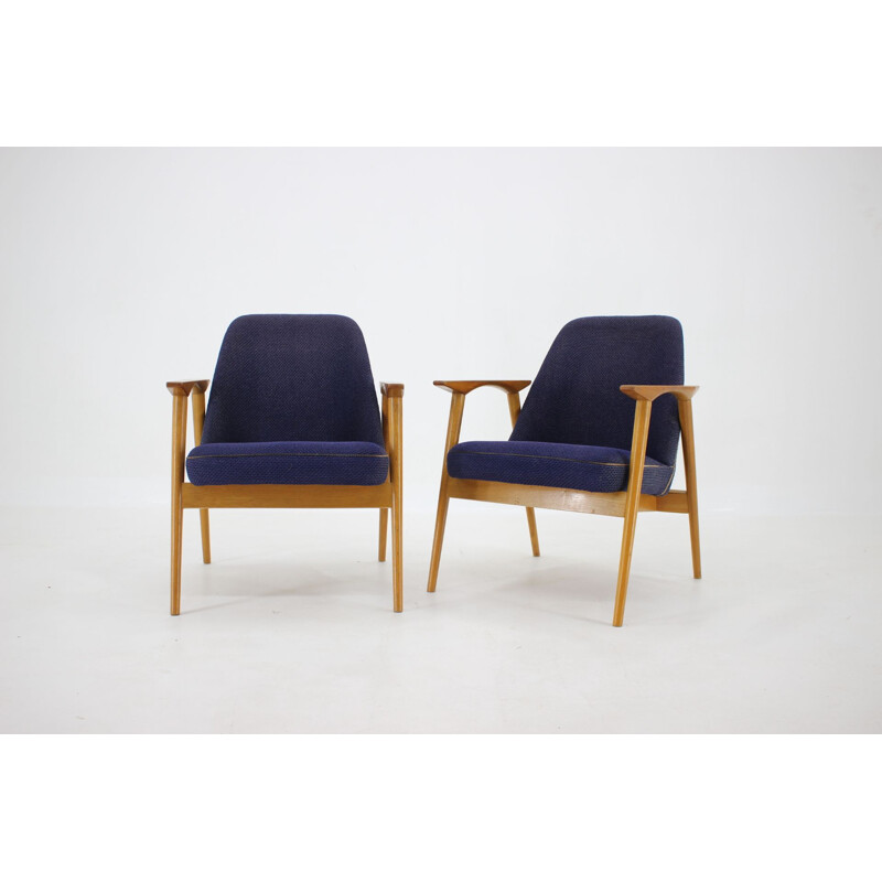 Pair of vintage armchairs Miroslav Navratil, Czechoslovakia 1960