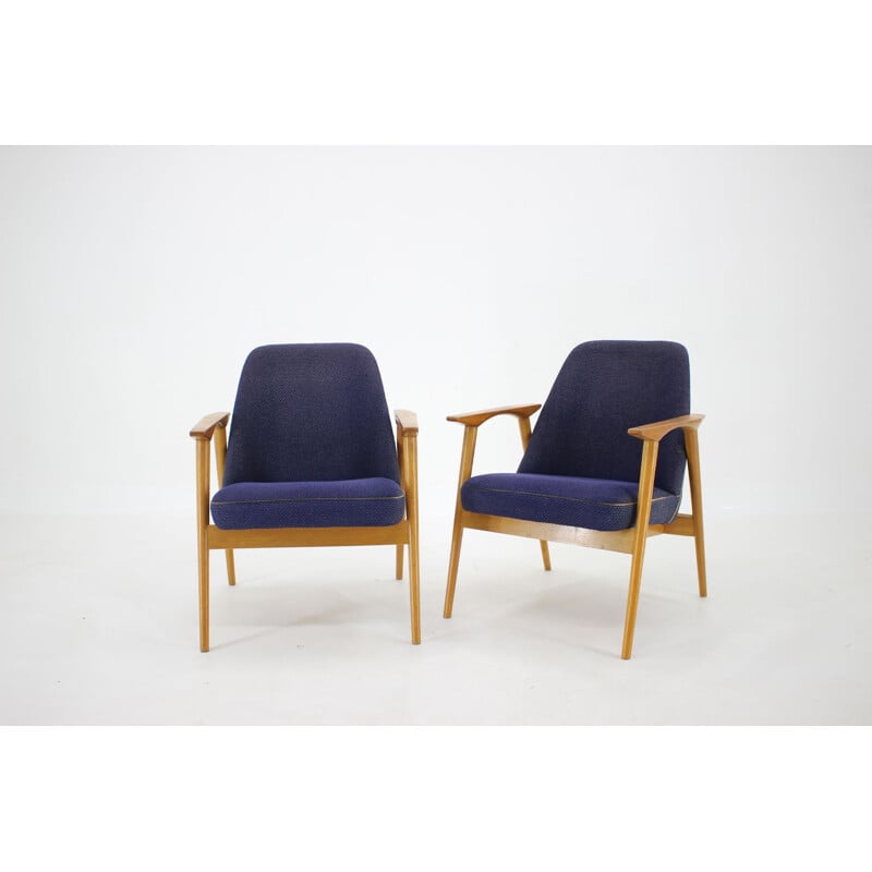 Pair of vintage armchairs Miroslav Navratil, Czechoslovakia 1960