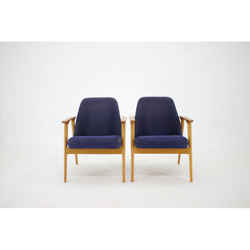 Pair of vintage armchairs Miroslav Navratil, Czechoslovakia 1960