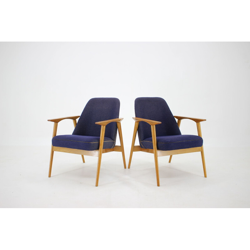 Pair of vintage armchairs Miroslav Navratil, Czechoslovakia 1960