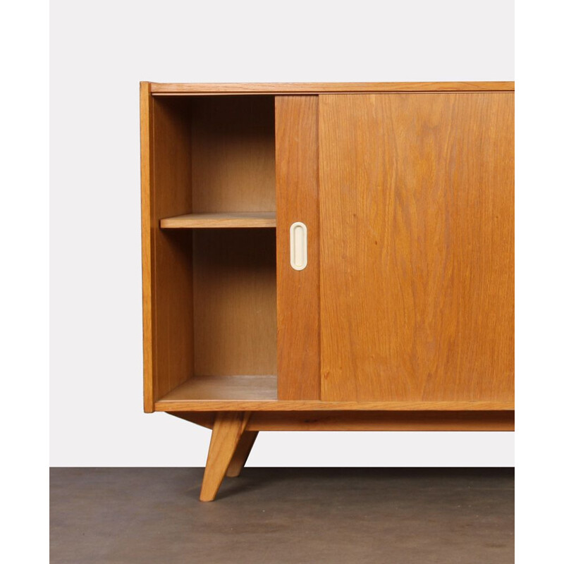 Vintage oak highboard, model U-452, by Jiri Jiroutek for Interier Praha, 1960