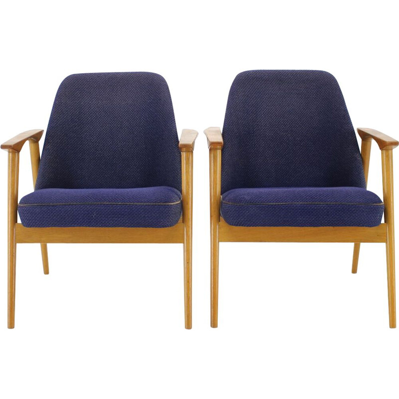 Pair of vintage armchairs Miroslav Navratil, Czechoslovakia 1960