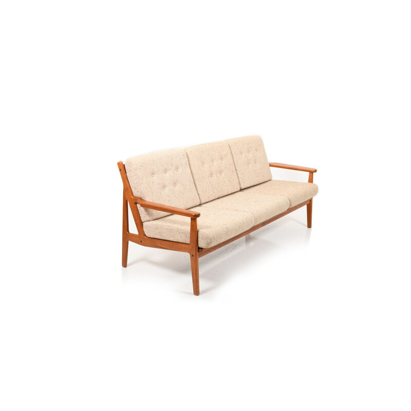 Vintage 3-seater teak sofa, Danish 1960