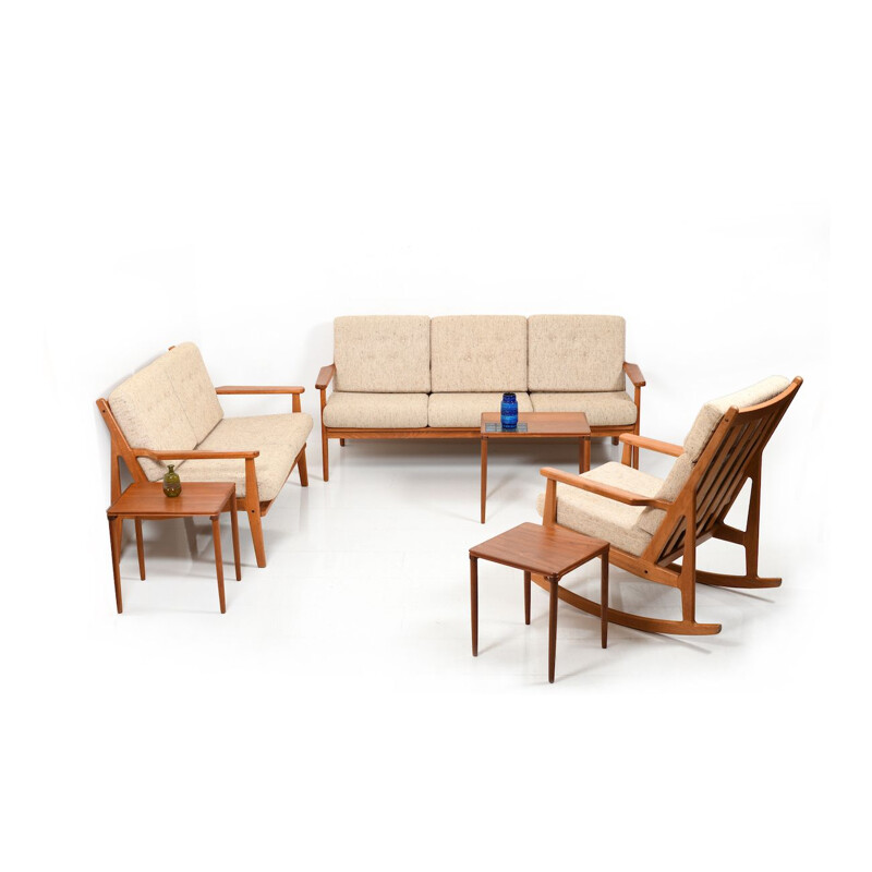 Vintage 3-seater teak sofa, Danish 1960